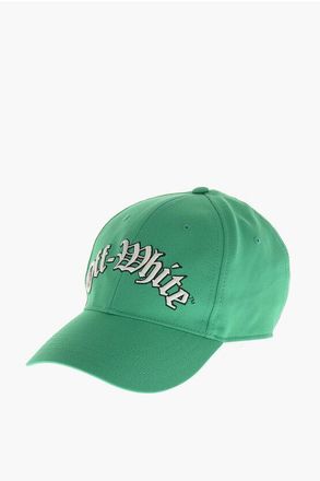 Off-white Solid-Color Baseball Cap with Embossed Logo size L