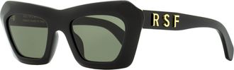 Retro Superfuture Zenya Modern Cat-Eye Sunglasses - Black