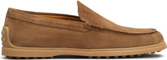 Tod's Slipper Loafers - Heren - Loafers - Bruin - 41 1/2 EU - Leer - Schoenen