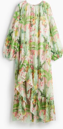 H&M Plissiertes Maxikleid - White