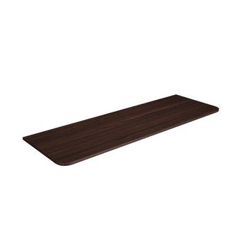 Saniclass Terra Topblad - 140x46x2cm - afgeronde hoeken - kastanje (walnoot)