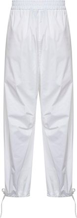 Blanca Vita Womens White Technical Poplin Cargo Trousers Cotton