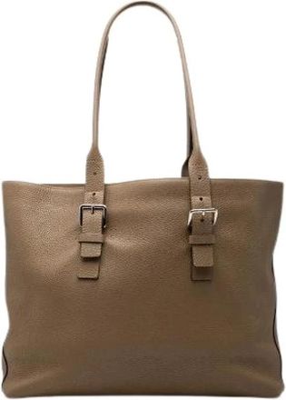 Louis Vuitton Pre-owned Cabas Voyage Taurillon Tote Bag - Dames - Vintage Shopper - Bruin - ONE Size - Leer - Vintage