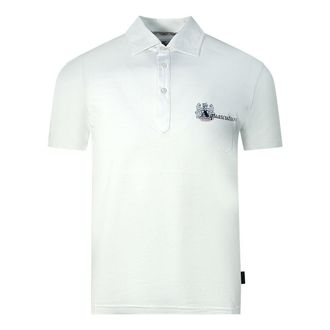 Aquascutum Volwassen Unisex Aldis London Logo Poloshirt (Wit)