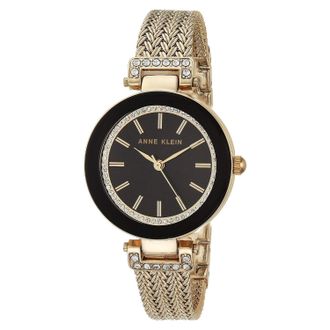 Anne Klein Womens Accented Black Dial Watch