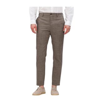 Selected Heren, Broeken, Bruin, Maat: 2XL Linnen