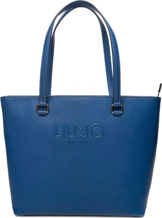 Liu Jo embossed-logo tote bag - Blue