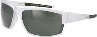 Timberland Witte Sport Zonnebril Groen Gepolariseerd - Heren - Zonnebrillen - Wit - ONE Size - Accessoires