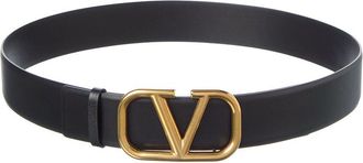 Valentino Vlogo Leather Belt