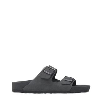 Birkenstock Ciabatta Smalle Pasvorm - Dames - Sandalen - Grijs - 39 EU - Leer - Schoenen