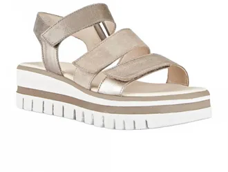 Gabor Womens Maturo Platform Sandals In Beige/gold