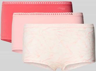 sloggi Slim Fit Panties mit Logo-Print Modell Go Crush im 3er-Pack in Rosa, Gr&ouml;&szlig;e XXL