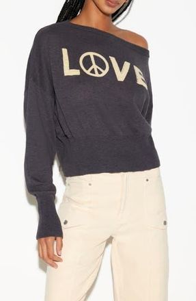 Spiritual Gangster Beloved Devon One-Shoulder Sweater in Ash at Nordstrom Rack, Size Small
