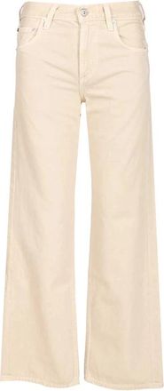 Citizens Of Humanity Lindz Easy Straight - Dames - Wijde Broeken - Beige - W27 - Katoen - Broeken