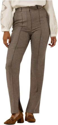 Vanessa Bruno Bruine Damesbroek Bean - Dames - Slim Fit Broeken - Bruin - M - Broeken