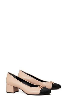 Tory Burch Cap Toe Pump in Rose Pink/perfect Black at Nordstrom, Size 8