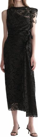A.L.C. Astrid Lace Midi Dress In Black
