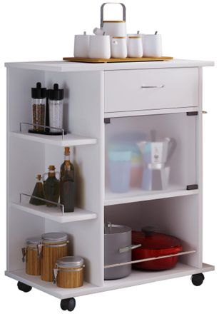 ebuy24 Carro De Cocina Que Sirve Rodillos De Carro Pocis 80x65x39 - Vcm