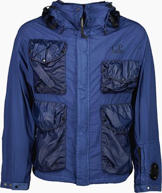 C.P. Company Mens Taylon L Mixed Goggle Jacket - Navy - Size: 38/Regular