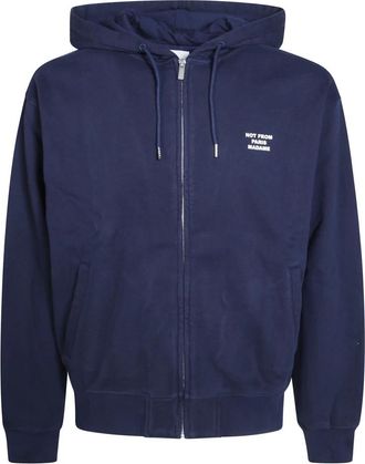 Dr&ocirc;le de Monsieur Zip-throughs - Heren - Vesten met rits - Blauw - L - Hoodies & sweatvesten