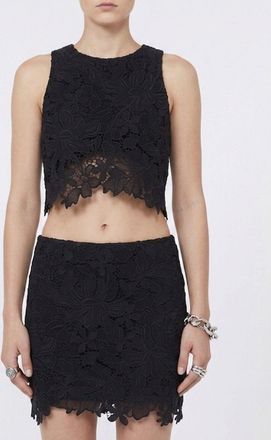 Sportmax Top cropped in macram&egrave;