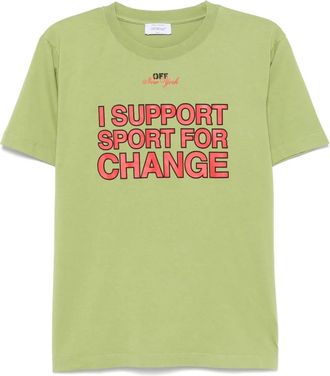 Off-white x AC Milan T-shirt NYC slogan - Verde