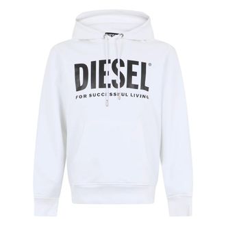 Diesel Felpa S-Girk-Hood-Ecologo - - Sweatshirts & Hoodies - Uomo - Bianco - L