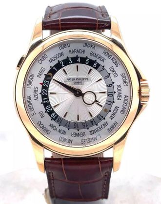 Patek Philippe Pre-owned Patek Philippe Complications GMT Silver Dial Mens Watch 5130R-018