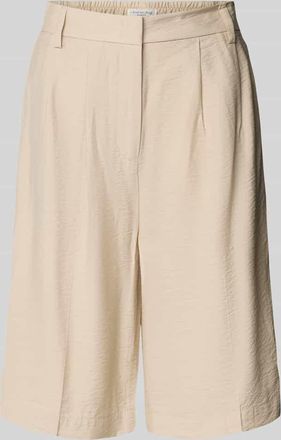 Christian Berg Relaxed Fit Bermudas mit Bundfalten in Kitt, Größe 34