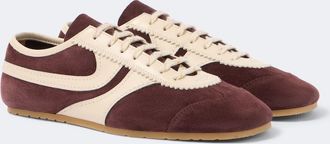 Dries Van Noten Leather-trimmed suede sneakers