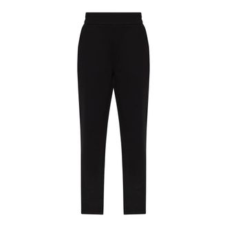 Emporio Armani Sweatpants, female, Black, Size: XS Comfort Double Jersey Trousers