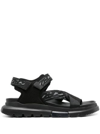 HUGO BOSS Ryany strappy sandals - men - Fabric/Fabric/Polyurethane/Rubber - 44 - Black
