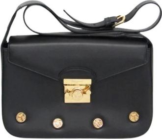 Ferragamo Pre-owned Cross Body Bags, female, Black, Size: ONE SIZE Pre-owned Icon studs Shoulder Bag