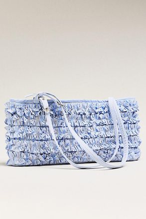 Damson Madder Sophia Ruffle Baguette Shoulder Bag