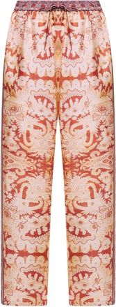 Pierre-Louis Mascia Pantaloni con stampa paisley e coulisse in vita - Rosa