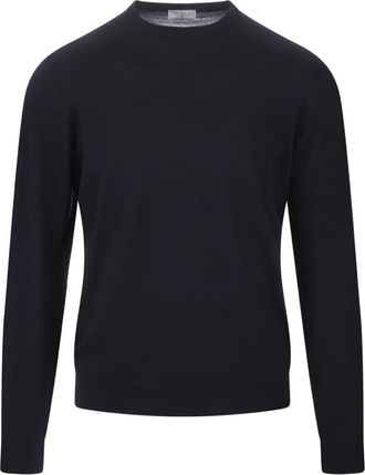 Fedeli Argentina Pullover met Ronde Hals - Heren - Ronde hals truien - Zwart - XL - Wol - Truien & Vesten