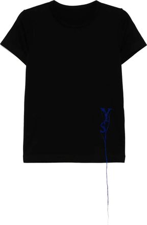 Yohji Yamamoto T-shirt con ricamo - Nero