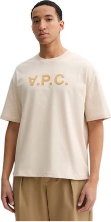 A.P.C. Loose-fit VPC T-shirt - Heren - T-shirts - Beige - L - Katoen - Tops
