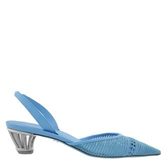 Ferragamo Alyssa Mesh Slingback Pumps, Size 7 C