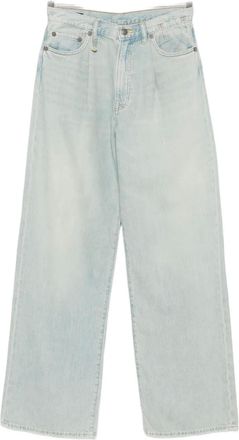 R13 Jeans Damon con pieghe - Blu
