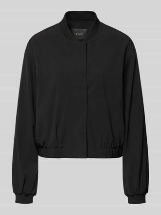 Oui Blouson mit verdeckter Knopfleiste in Black, Gr&ouml;&szlig;e 34