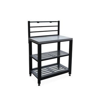 Sweeek M&oacute;dulo cocina exterior de acero 2 estantes, 80cm, negro