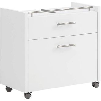 Schildmeyer Trient 147475 - Mobile base lavabo, materiale a base di legno, bianco opaco, 67 x 35 x 61,6 cm