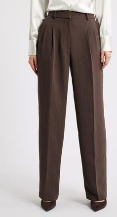 Open Edit The Curator Trousers in Brown Seal at Nordstrom Rack, Size 00
