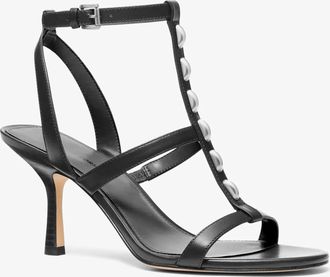 Michael Kors Nara Studded Leather Sandal
