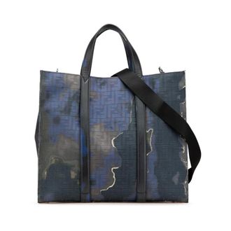 Fendi Pre-owned Tote Bags, female, Blue, Size: ONE SIZE Pre-owned Contemporary Tote Bag with Handles and Detachable Shoulder Strap