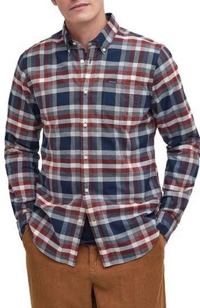 Barbour Bownmont Plaid Button-Down Shirt in Fired Brick at Nordstrom Rack, Size Medium