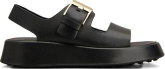 Tod's Leather Strappy Sandals With Maxi Buckle Shoes