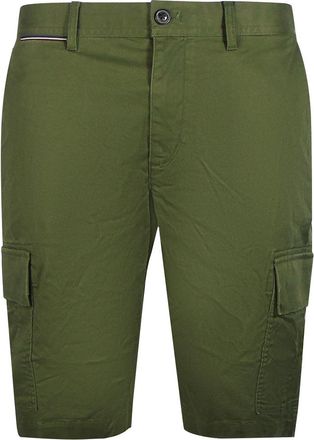 Tommy Hilfiger Mens Green Cargo Shorts Cotton - Size 32 (Waist)