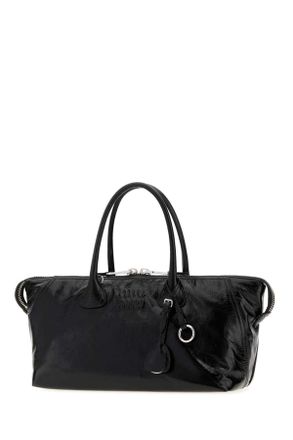 Miu Miu Womens Black Leather Handbag Nero Vitello Borse A Mano Bag